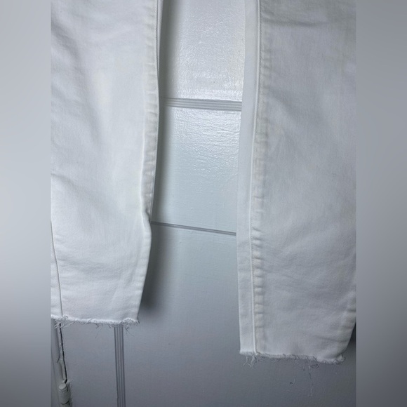 Vince 5 Pocket Skinny Women's Crisp White Skinny Jeans with Raw Hem - Picture 6 of 11